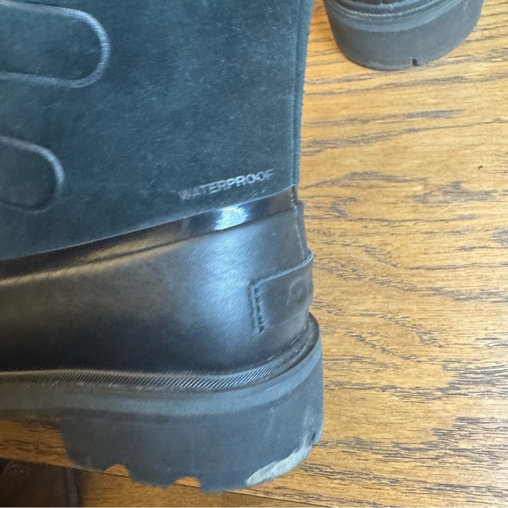 Women's Sorel Black Lennox Leather Waterproof Lace Up Outdoor Duck‎ Boots Size 9 - Picture 10 of 10